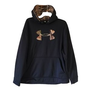 Under Armour Black Camo Logo Hoodie size XL